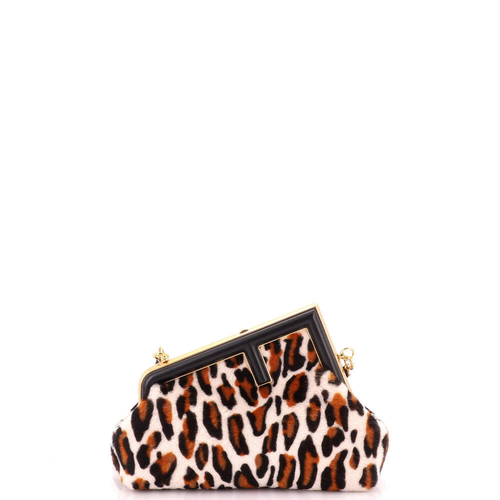 Fendi Small First Bag Printed Pony Hair